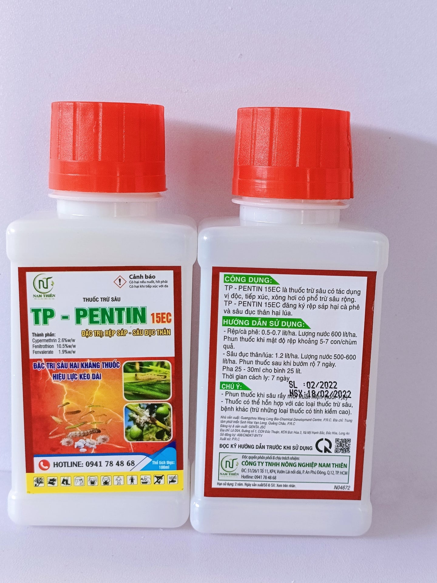 TP PENTIN 15EC (Chai 100ml) - ĐẶC TRỊ SÂU ĐỤC THÂN, RẦY RỆP, MUỖI HÀNH