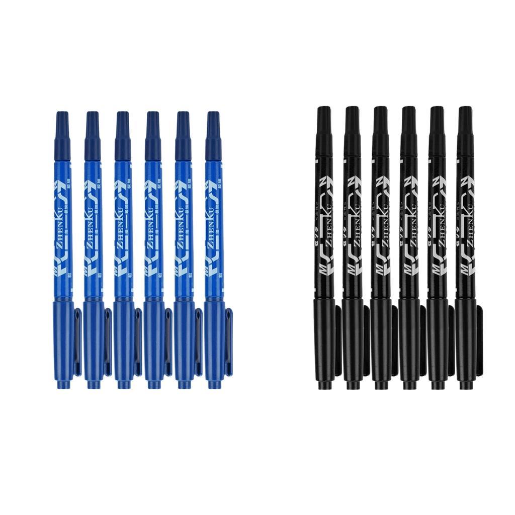 12x Dual Tip Skin Marker Pen Scribe Piercing Pen Tattoo Supply Body Art Tool