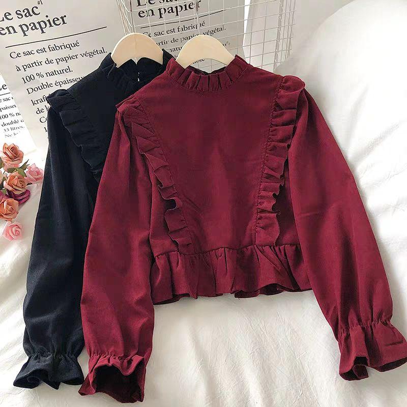 Mua Áo Kiểu Nữ, Dài Tay, Cổ Bèo, Cánh Tiên - Nâu bò,Freesize 42_55kg tại Nhím Xùu Shop Mua Áo Kiểu Nữ, Dài Tay, Cổ Bèo, Cánh Tiên - Nâu Bò,Freesize 42_55Kg Tại Nhím Xùu Shop