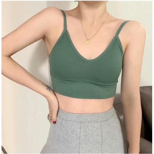 Áo Bra Hai Dây Gân dáng Croptop Hở Lưng Sexy