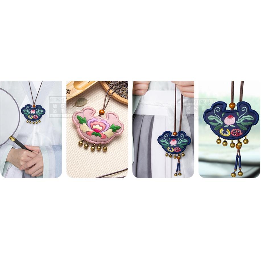 Bộ Kit tự thêu DIY Túi Khánh Omamori May Mắn Sức Khỏe Túi Thơm Độn bông - Handmade Nana Shop