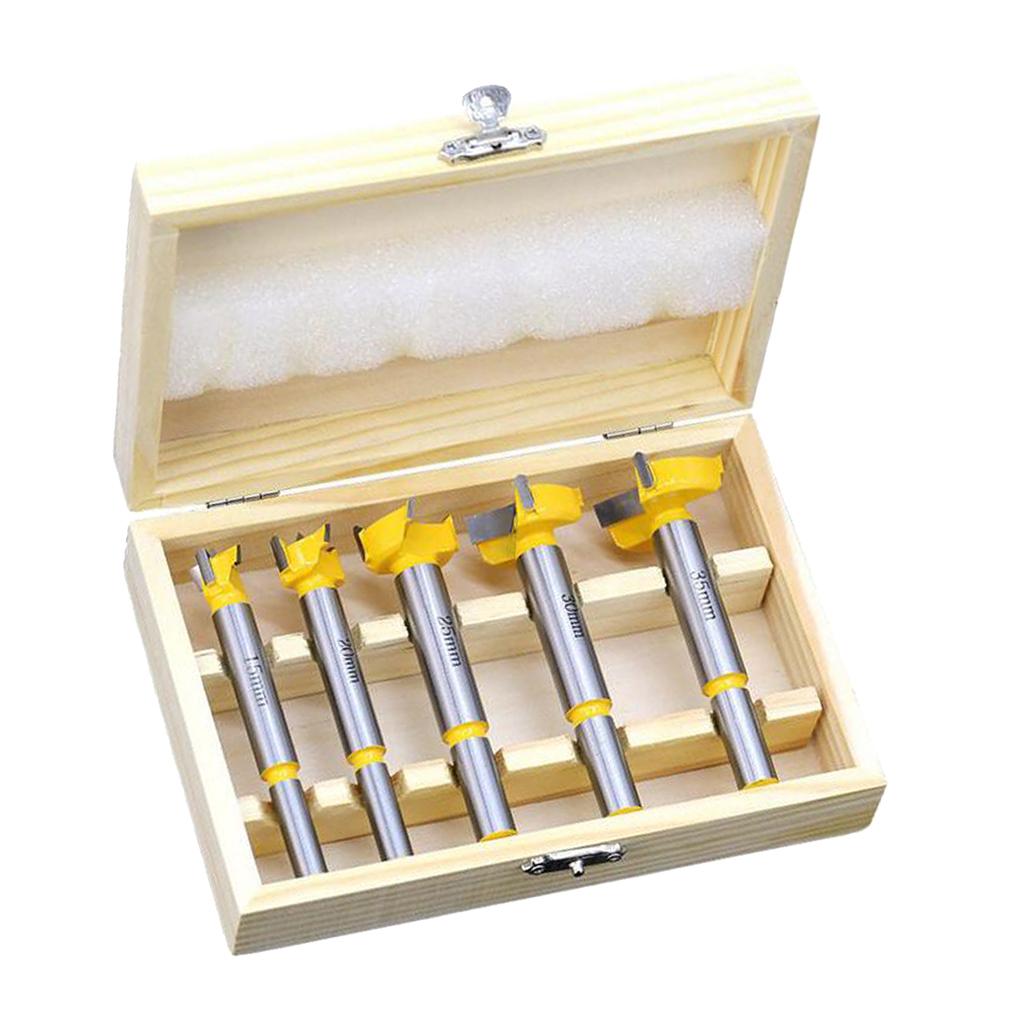 5pcs PROFESSIONAL   DRILL BIT SET WOODWORKING HOLE SAW   BITS