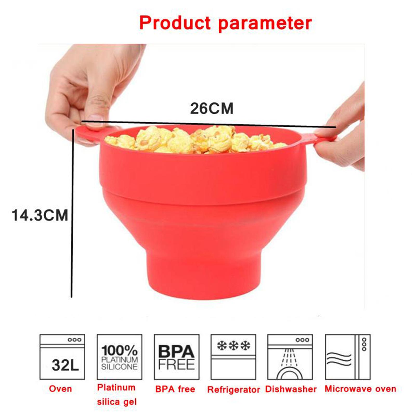 Microwave Popcorn Maker Pop Corn Collapsible Silicone Bowl Container