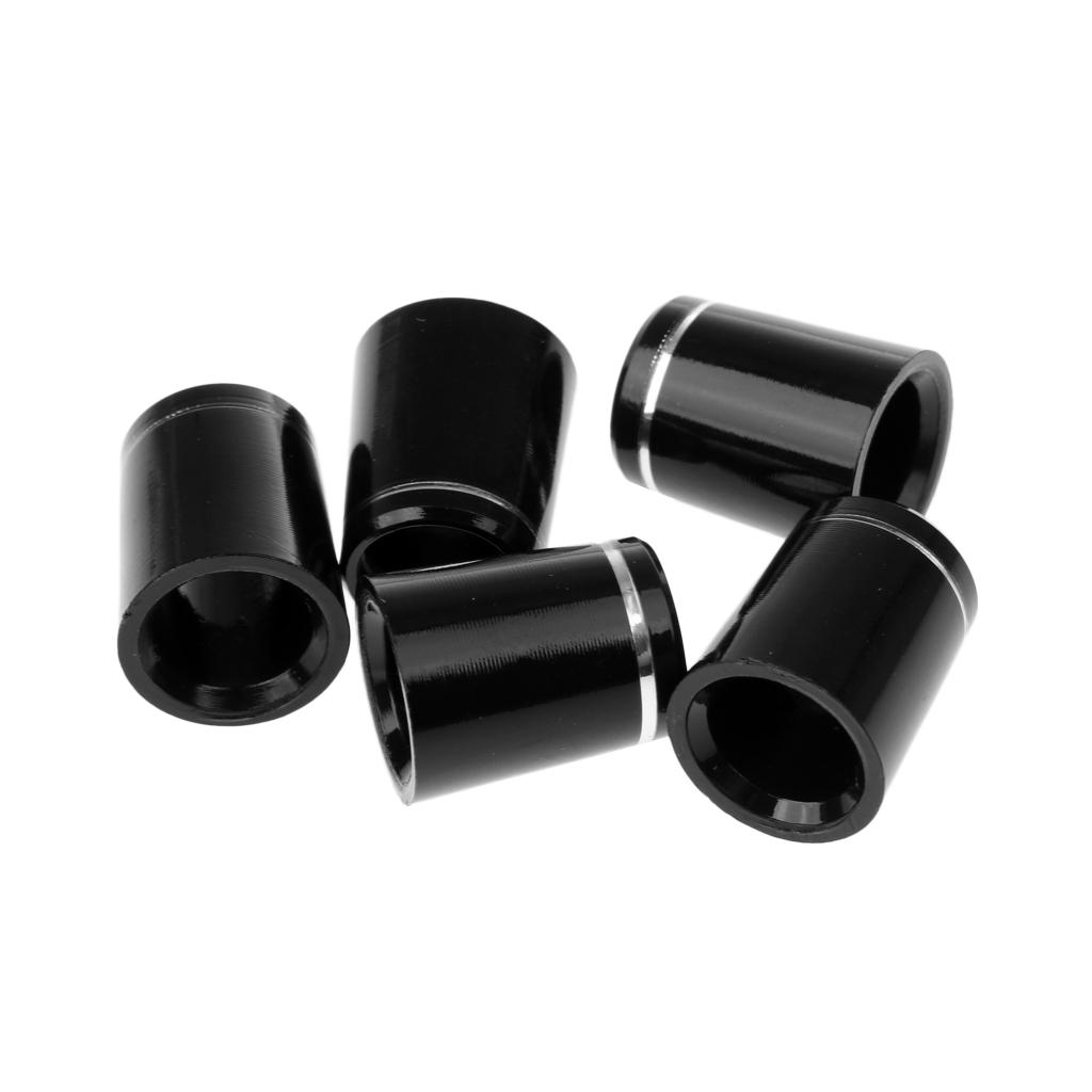 10pcs Black Golf Tip Iron Shaft Ferrules Adapter With Silver Ring