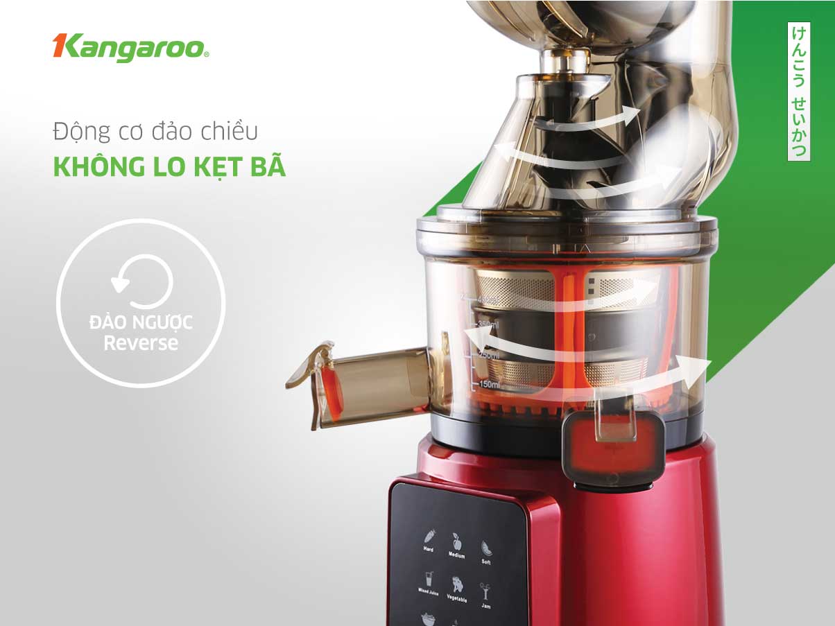 Hình ảnh MÁY ÉP TRÁI CÂY KANGAROO KG200SJD1 (MÁY ÉP CHẬM 665ml - 200W) Hàng Chính Hãng)