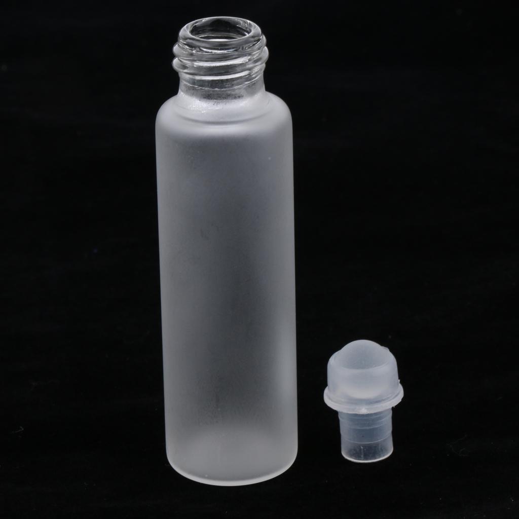 2pcs Empty Roller Ball Bottles Cases Refillable Perfume Bottles Frosted Case