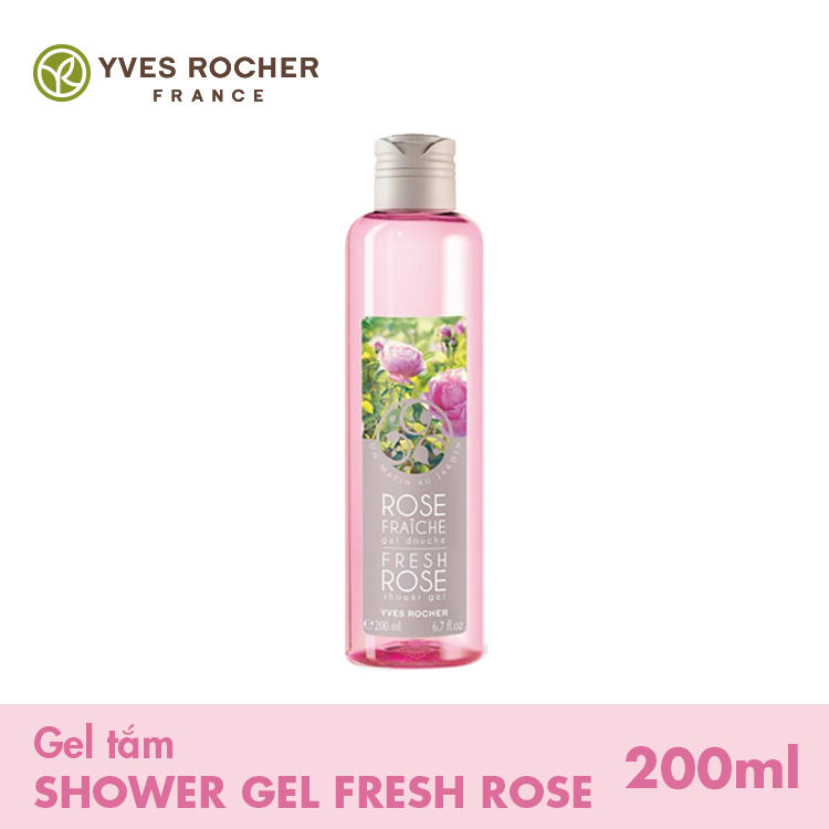 Gel Tắm Yves Rocher FRESH ROSE 200 ML