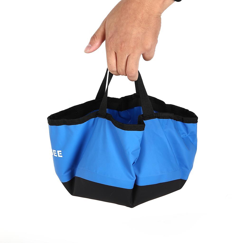 Lightweight Collapsible Portable Folding Durable Leak-Proof Outdoor Wash Basin Footbath Bucket Water Bag for Car Washing Camping Traveling