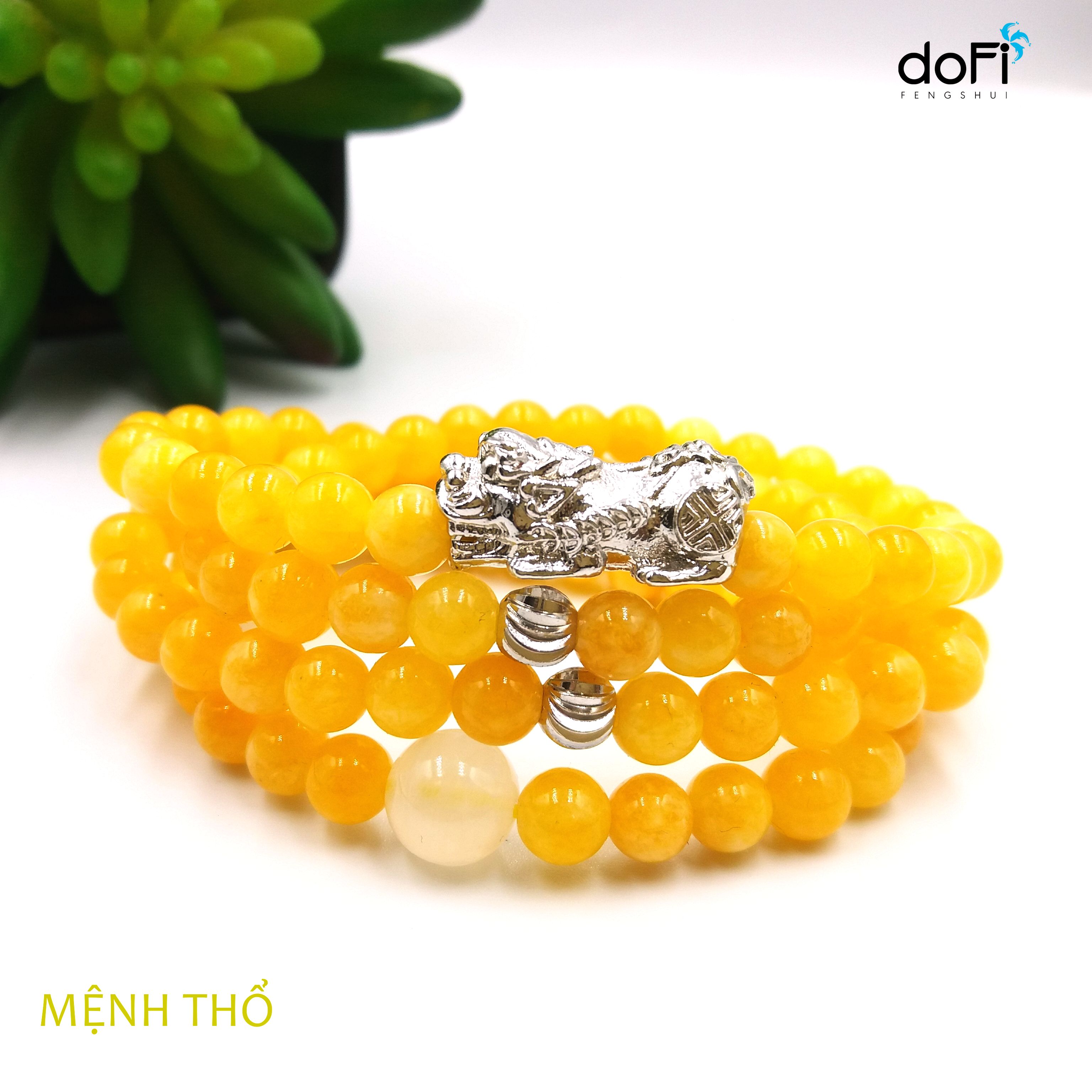 TRÀNG HẠT MẬT LẠP VÀNG + ĐÁ MẶT TRĂNG PHỐI TỲ HƯU