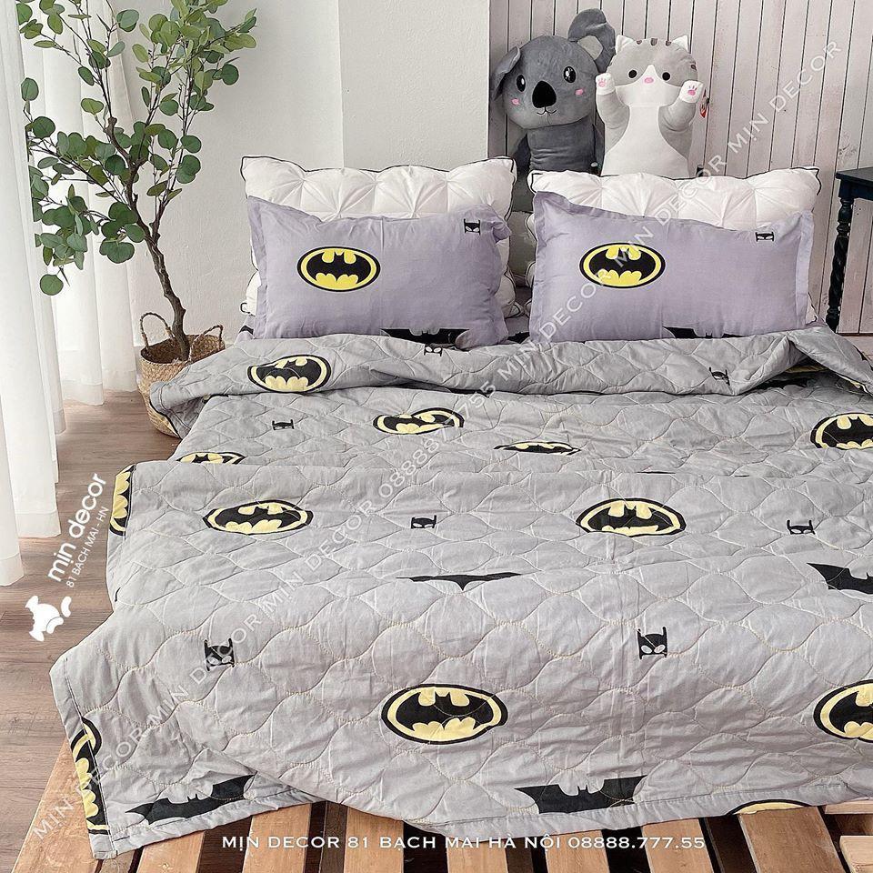 Bộ Ga Giường Cá Voi Ga Gối Cotton - Ga Trải Giường Thiết Kế Mịn Decor