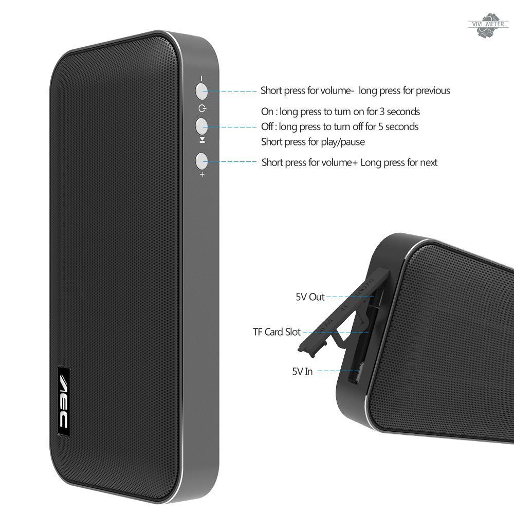 Loa Bluetooth 4.2 Không Thấm Nước Hỗ Trợ Thẻ Nhớ Tf Dung Lượng Pin 2500mah