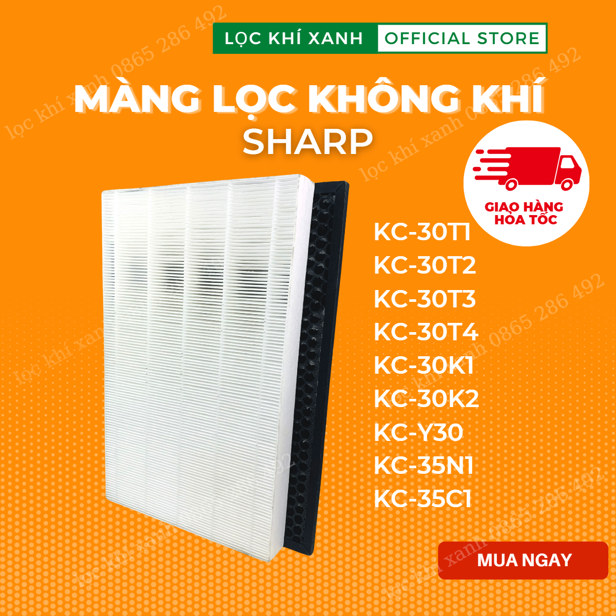 Màng lọc hepa Sharp KC-30T1, Sharp KC-30T2, Sharp KC-30T3, Sharp KC-30T4, Sharp KC-30K1, Sharp KC-30K2, Sharp KC-Y30. Hàng nhập khẩu