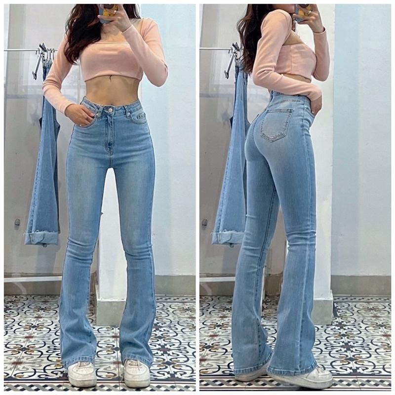 Quần Jean Nữ Ống Loe Dáng Dài Sofm Wear Dài 100cm ZR97