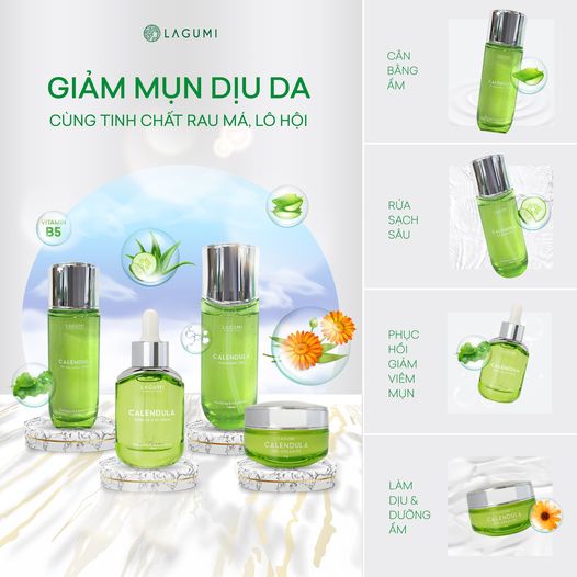Bộ đôi sản phẩm Sữa rửa mặt và Serum Lagumi an toàn & lành tính cho mẹ bầu và sau sinh