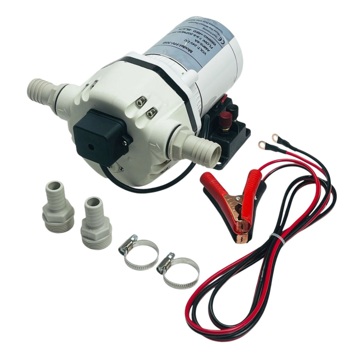 Bơm Hóa Chất HV-30 Điện DC – 12/24V, Bộ Phụ Kiện Đầy Đủ