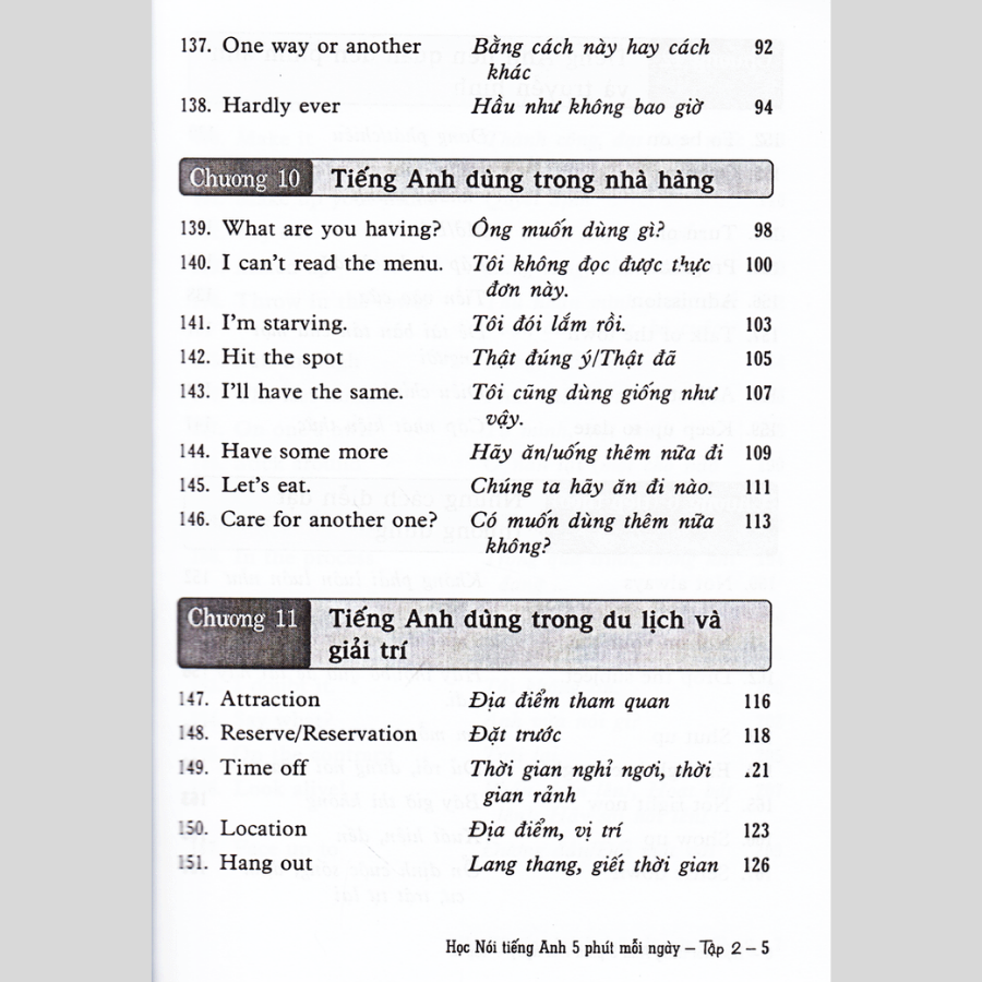 Sách Học Nói Tiếng Anh 5 Phút Mỗi Ngày - Tập 2 (Kèm CD)