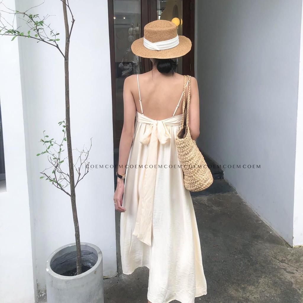 Đầm Hai Dây Suông Dáng Dài Chất Liệu Linen Cao Cấp CO EM Thiết Kế