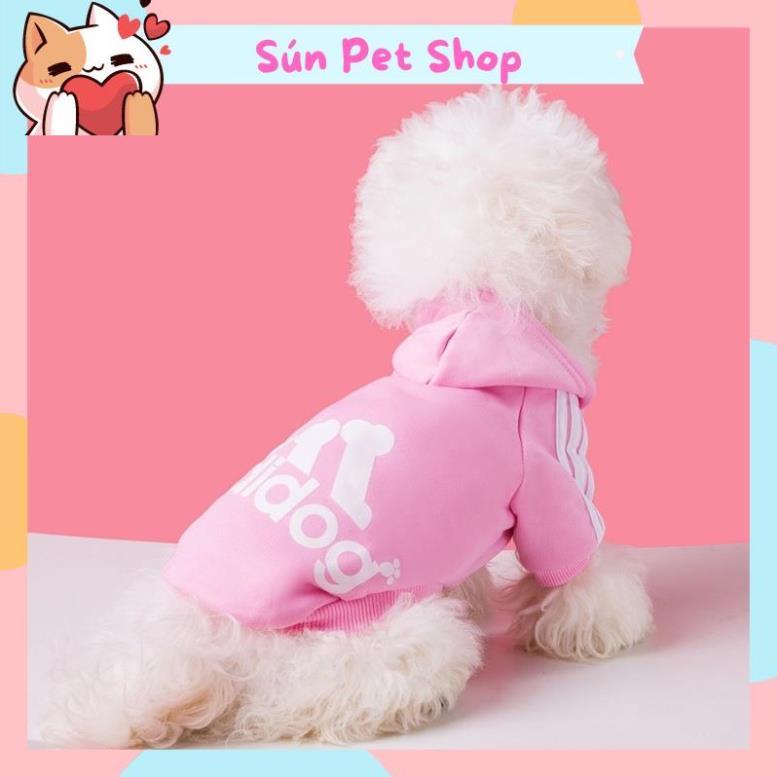 Áo nỉ Hoodie Adidog cho thú cưng, áo mùa đông cho chó mèo