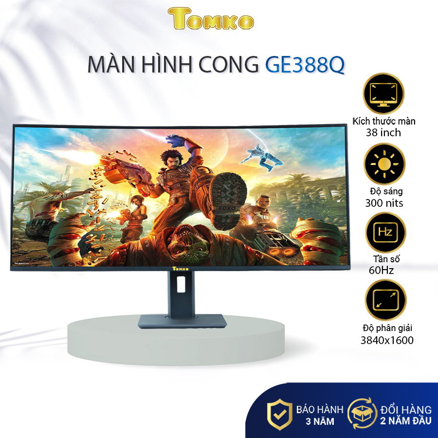 Màn hình TOMKO GE388Q 38_ Full 3 viền Màn cong 4K 60Hz - Hàng Chính Hãng Tomko