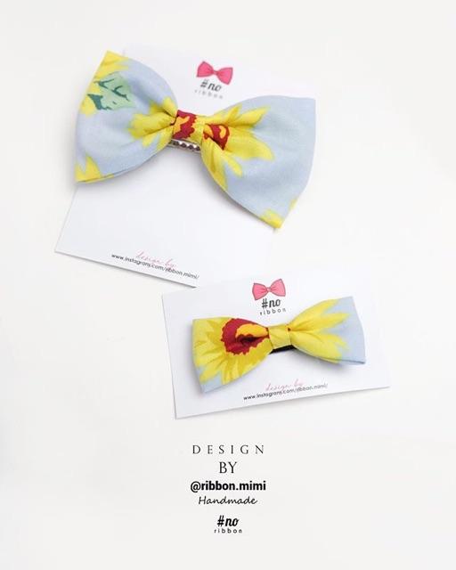 Kẹp Tóc Nơ Vải Hoa Handmade Cao Cấp Ribbon.mimi cột / kẹp