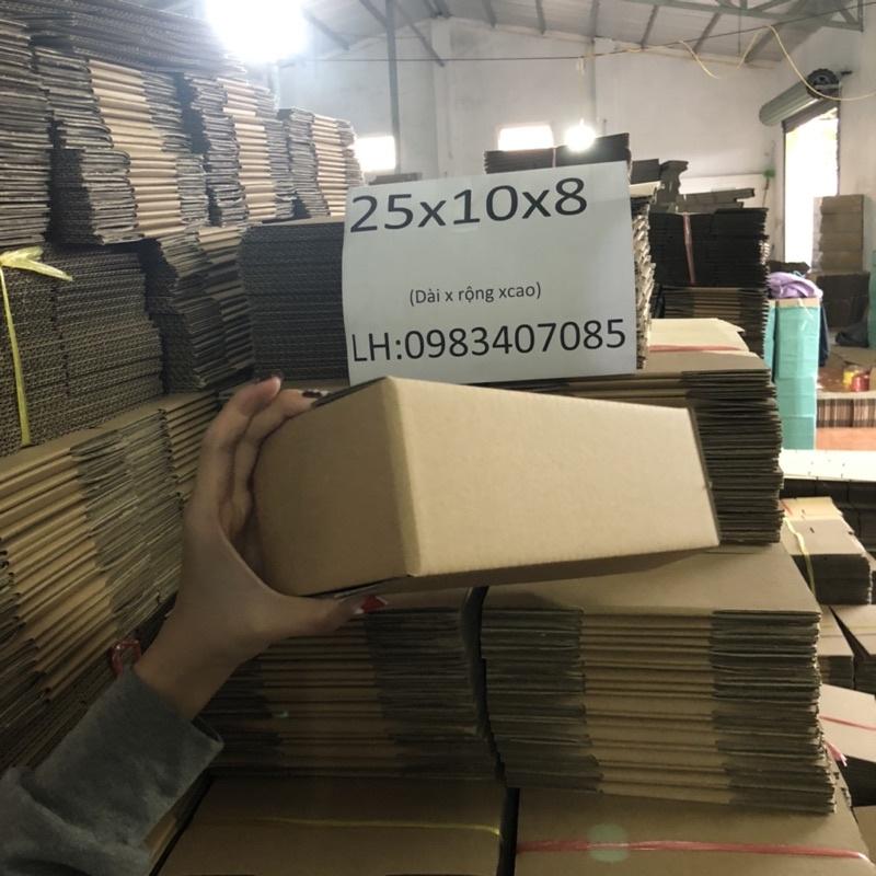 25x10x8 Hộp carton đóng hàng giá xưởng - Combo 20 hộp