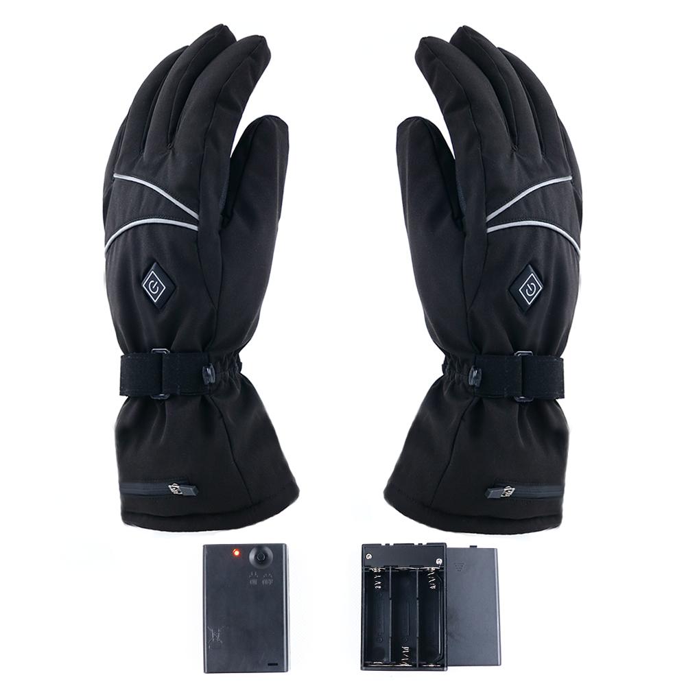 Electric Heated Gloves for Men and Women Water-resistant Winter Warm Touchscreen Gloves Outdoor Sport Gloves Mittens for Skiing Motorcycling Biking Running Fishing