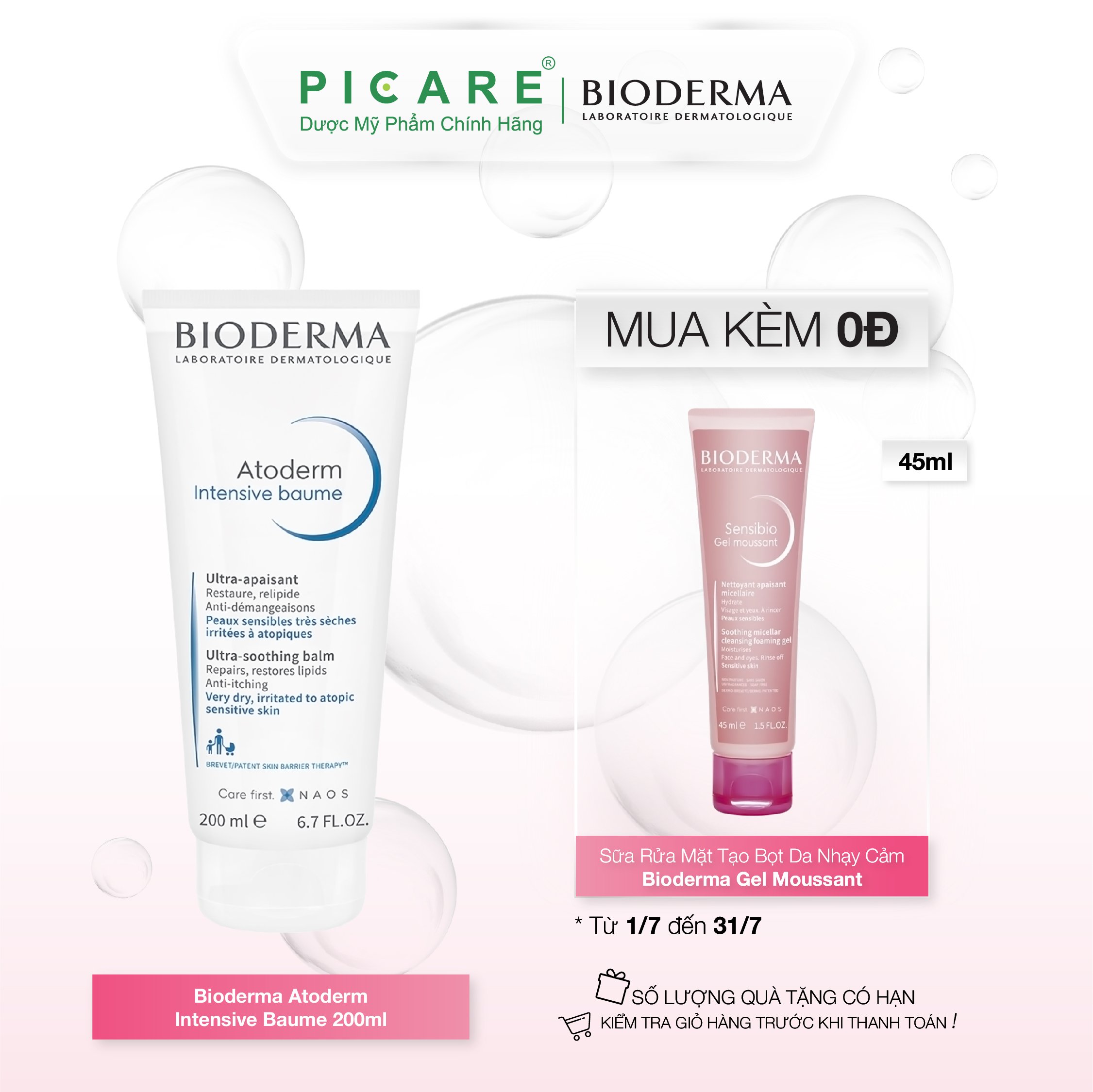 Kem Dưỡng Ẩm Chuyên Sâu Cho Da Rất Khô Và Viêm Da Cơ Địa Bioderma Atoderm Intensive Baume