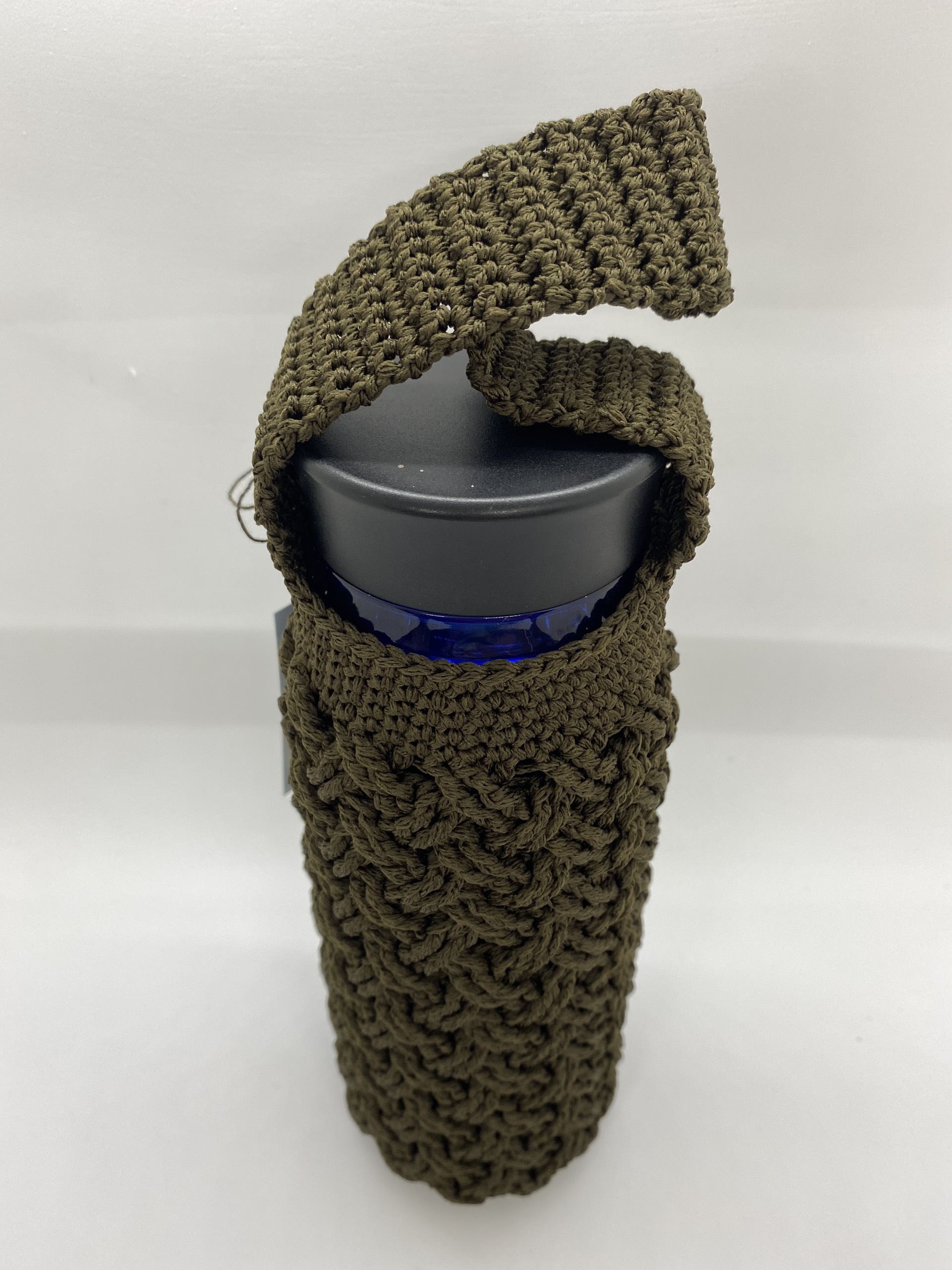 TÚI ĐỰNG BÌNH GIỮ NHIỆT HANDMADE MÀU NÂU RÊU