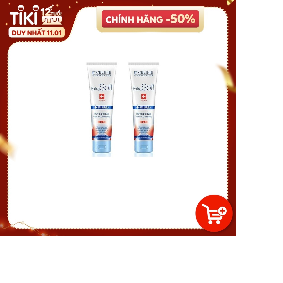 Kem Dưỡng Mềm Mịn Da Tay Và Dưỡng Móng 3 Trong 1 Eveline Extra Soft 100ml