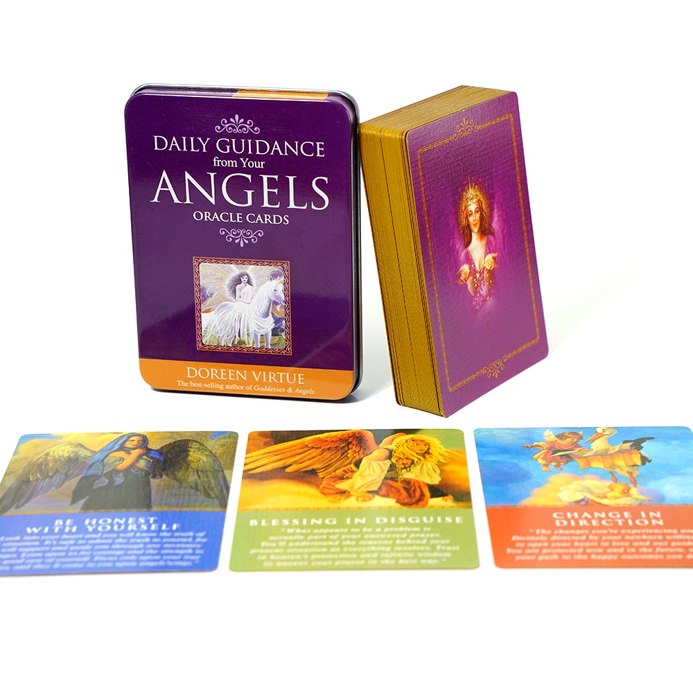 Bộ bài Daily Guidance From Your Angels Oracle Hộp Sắt