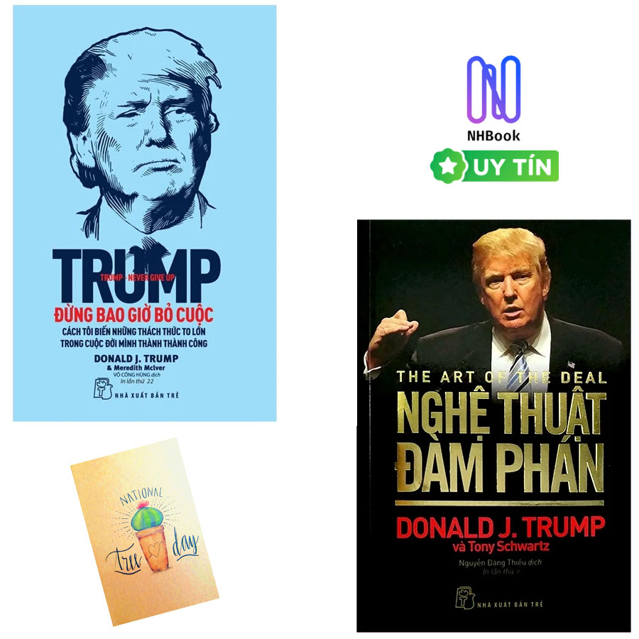 Combo D.Trump. Nghệ Thuật Đàm Phán và D. Trump - Đừng Bao Giờ Bỏ Cuộc ( Tặng Kèm Sổ Tay )
