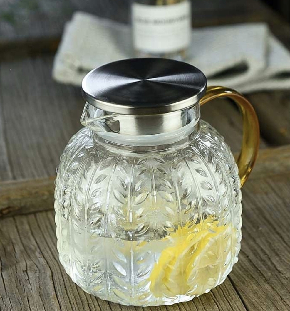 BÌNH THỦY TINH CHỊU NHIỆT HỌA TIẾT DÂY LÁ SẦN DUNG TÍCH 1,3L