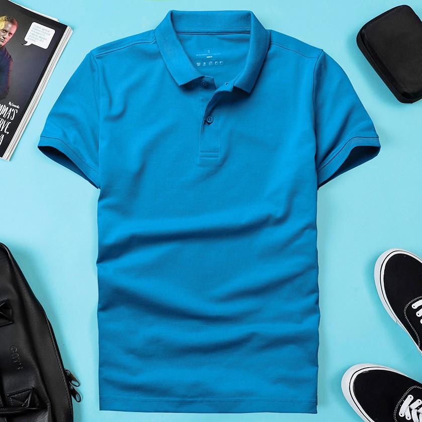 - Áo thun nam POLO trơn vải cá sấu cotton cao cấp ngắn tay cực sang trọng lịch lãm