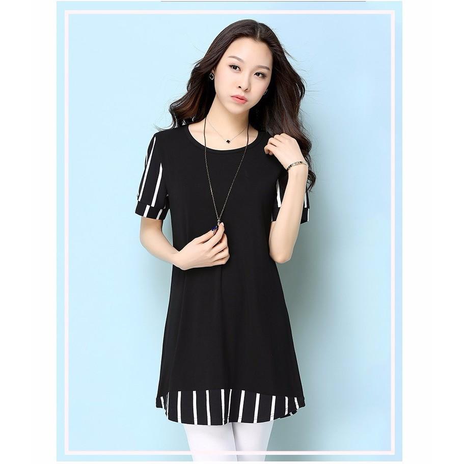 Tk188n-áo thun form dài kẻ sọc s-6xl