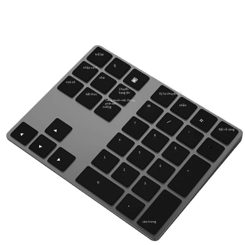 Hợp kim nhôm thuận lợi nhất Bàn phím kỹ thuật số Bluetooth 34 phím có thể sạc lại Bàn phím kỹ thuật số không dây Bluetooth Bàn phím kỹ thuật số không dây mỏng