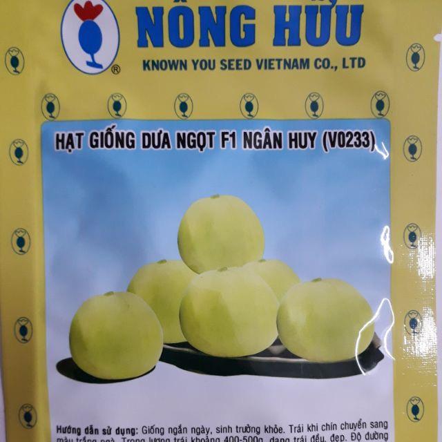 5g Hạt giống Dưa lê siêu ngọt F1 Ngân Huy công ty Nông Hữu cao sản, hạt chất lượng cao, năng suất ổn định - NganHuy5g
