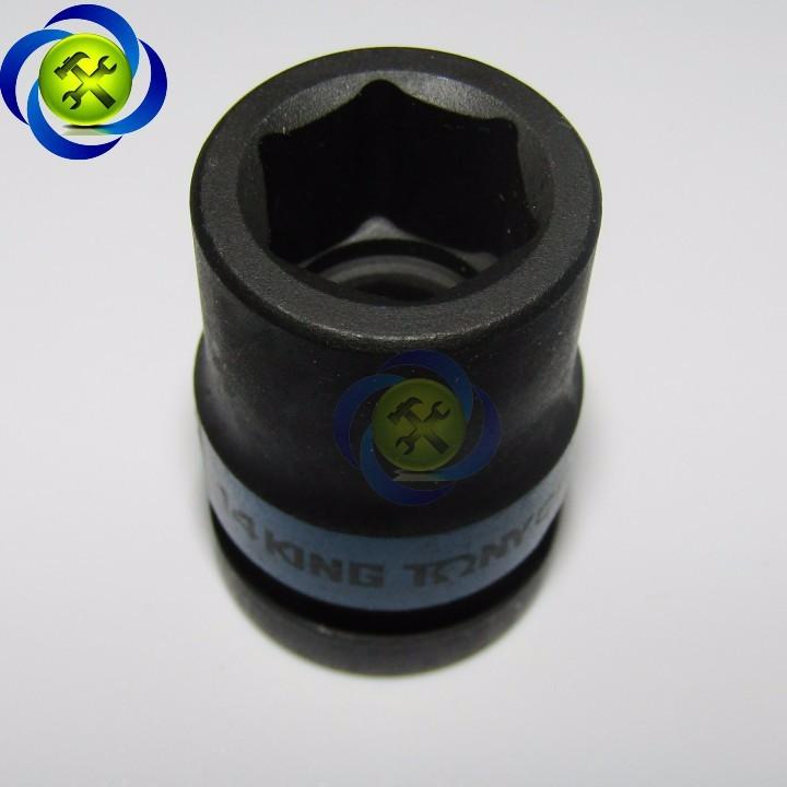 Tuýp 14mm loại 1/2 Kingtony 453514M ngắn 6 cạnh màu đen