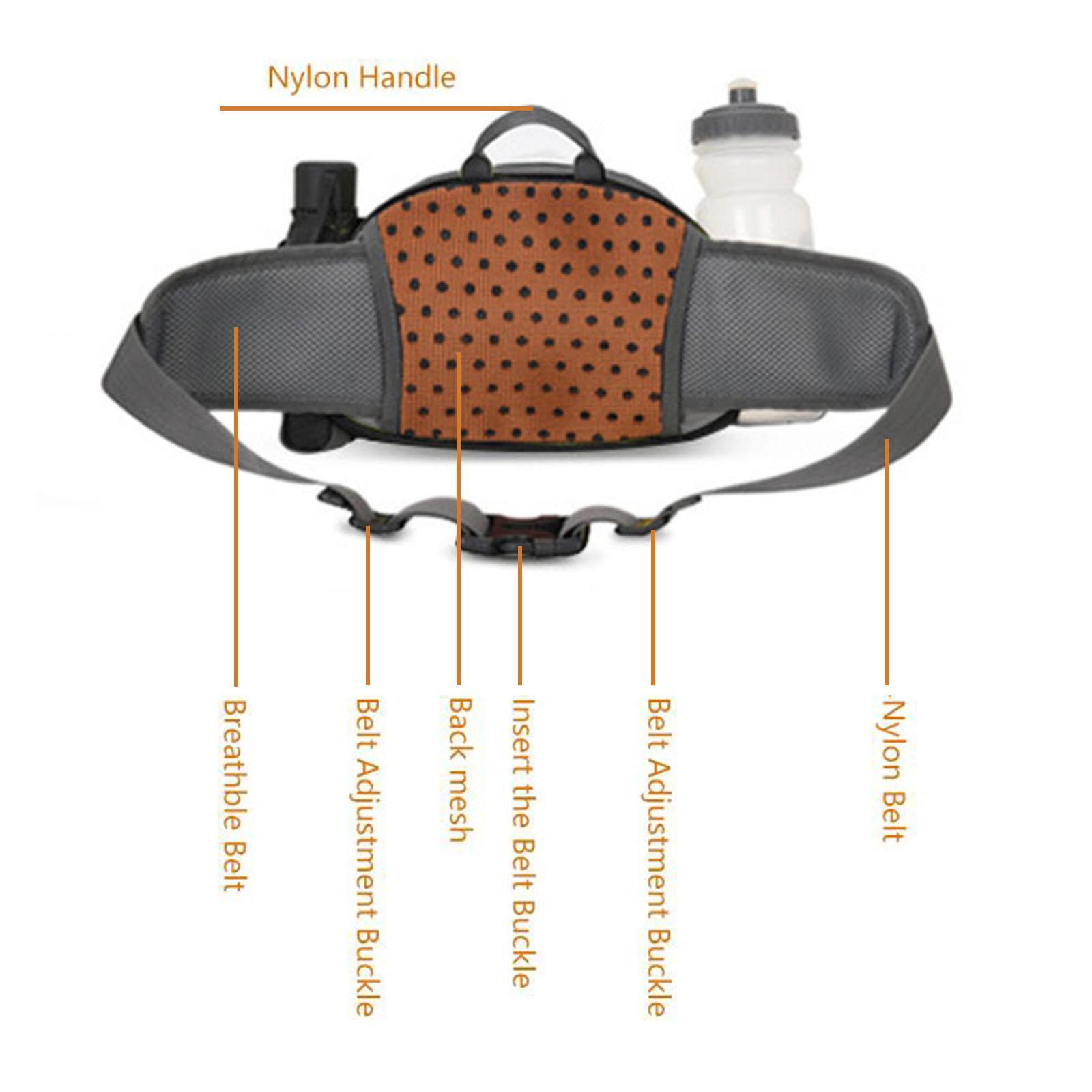 Portable Fanny Pack Adjustable Belt Waterproof Waist Bag for Hiking Walking