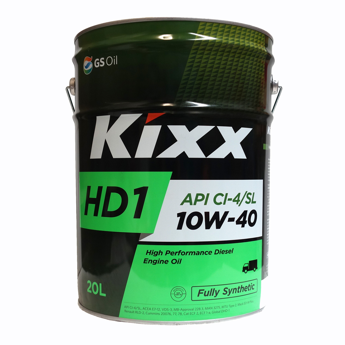 Dầu Nhớt Tổng Hợp Động Cơ Diezen Kixx HD1 10W40 Thùng Thiếc 20 Lít