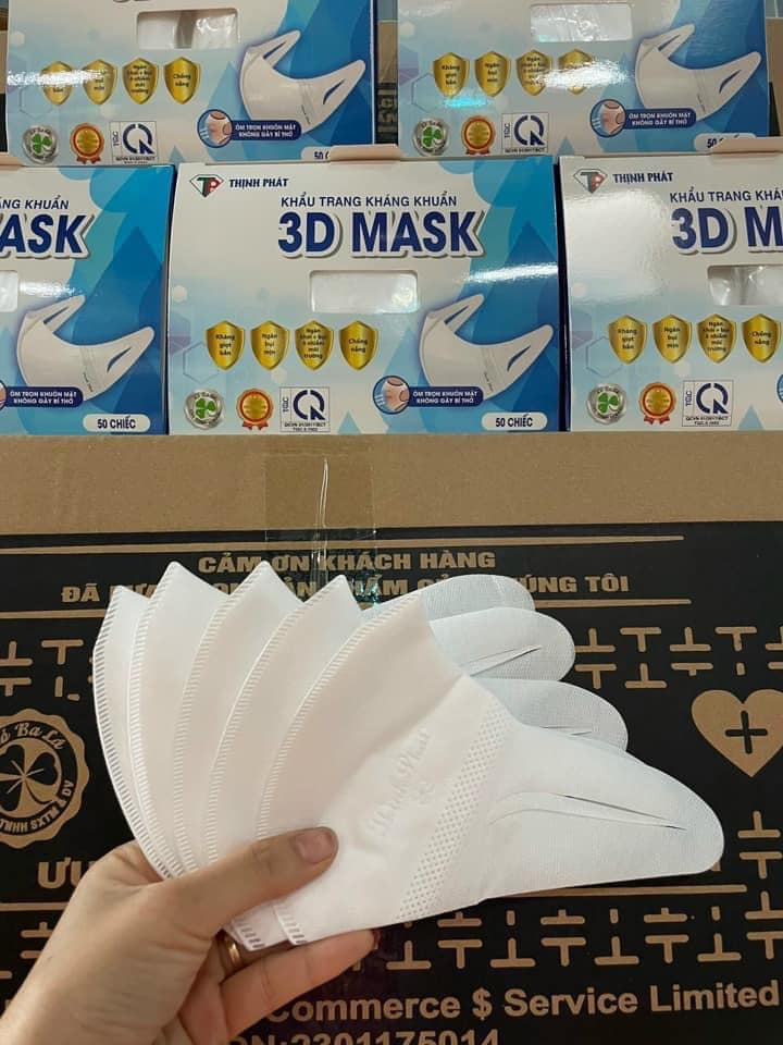 KHẨU TRANG 3D MASK QUAI VẢI CHỐNG ĐAU TAI CHO NGƯỜI LỚN