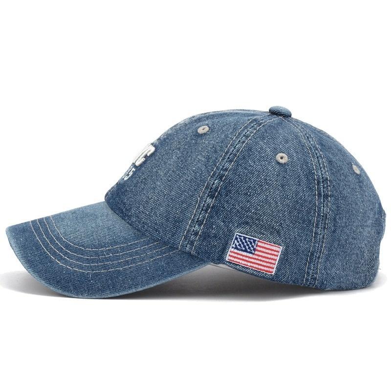 Mũ lưỡi trai denim màu đen trơn phong cách thể thao thời trang cho nam và nữ