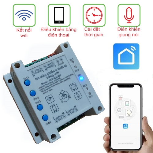 BỘ ĐIỀU KHIỂN WIFI 4 THIẾT BỊ 4CH-WF-220