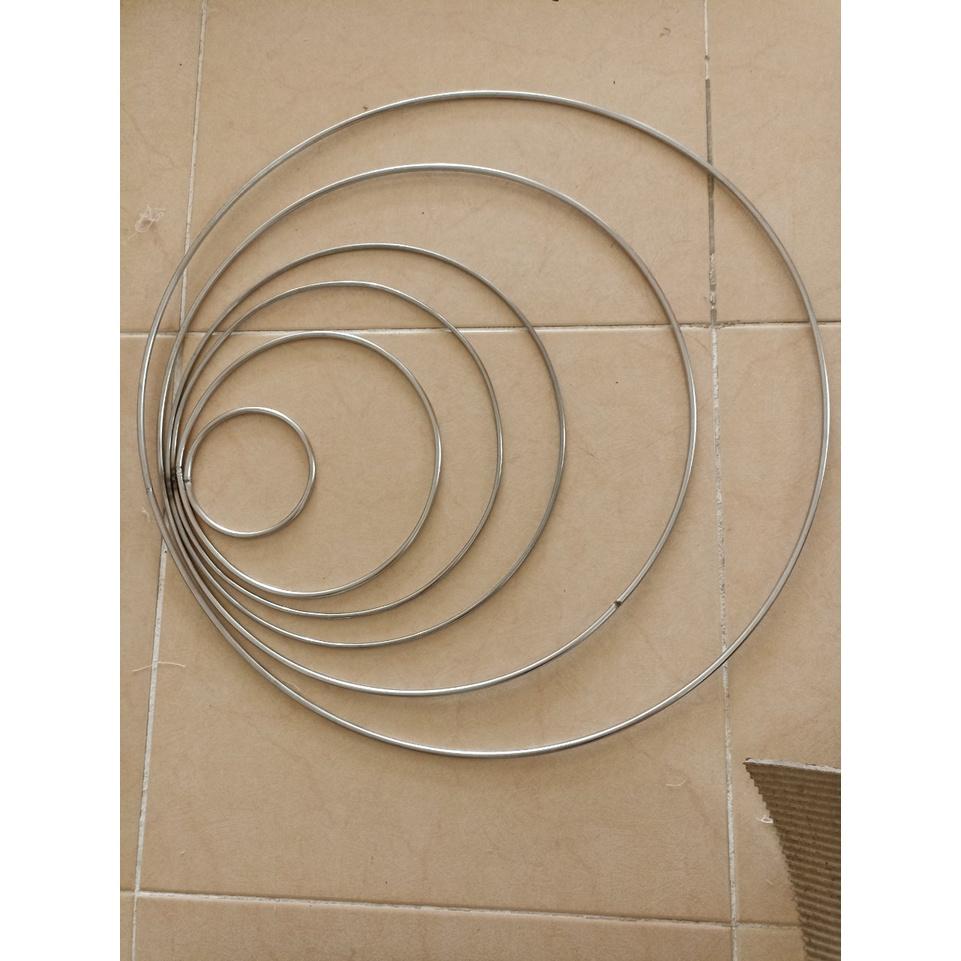 D10-50cm Khung tròn vòng tròn inox 304 cao cấp làm thủ công đồ trang trí