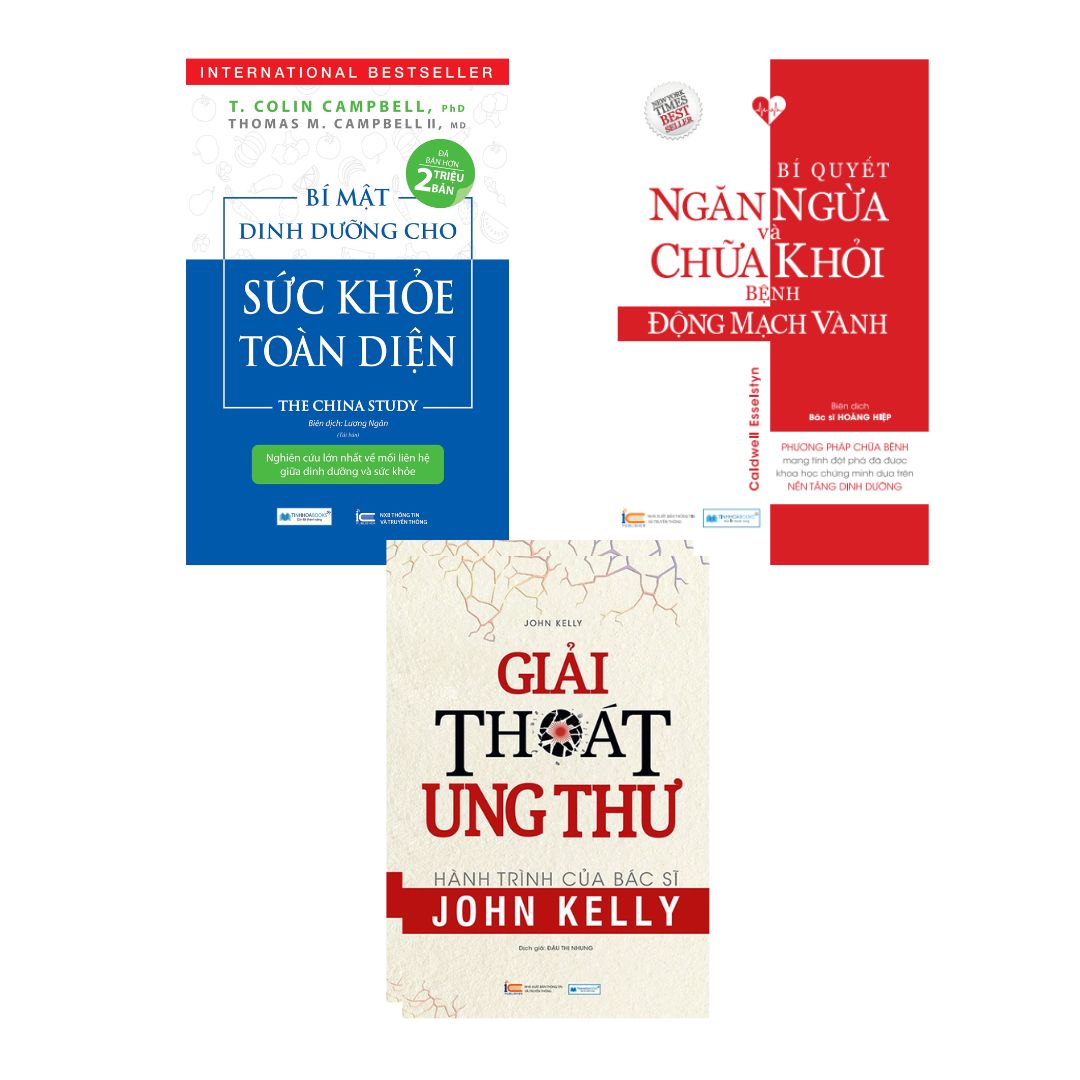 Combo Bí mật dinh dưỡng cho sức khỏe toàn diện+ Bí quyết ngăn ngừa và thoát khỏi bệnh động mạch vành + Giải thoát ung thư