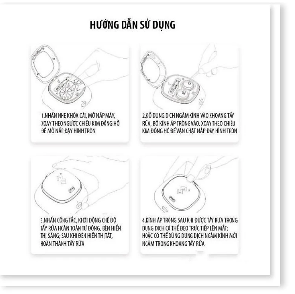 Cao cấp - Máy Rửa Kính Áp Tròng Mini 3N