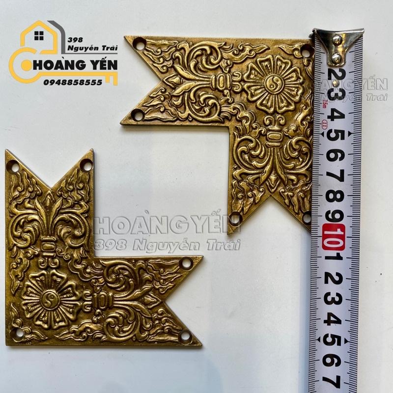 Ke góc bằng đồng trang trí cửa, tủ G10 , Ke đồng cửa, ke vuống bằng đồng KT: 10x10x6cm và 20x20x6cm