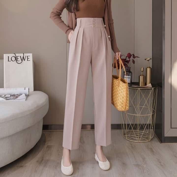 Quần baggy cạp bản to 3 khuy công sở sang trọng QBG01 RumHana