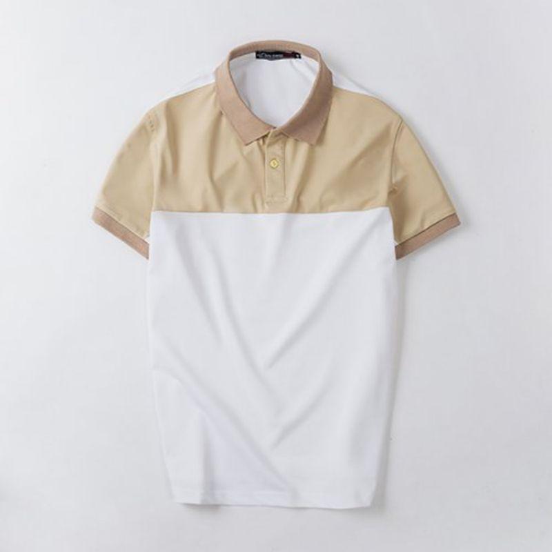 Áo Polo Nam Cổ Bẻ Vải Cá Sấu Cao Cấp Chất Liệu Cotton Trẻ Trung Phối Màu