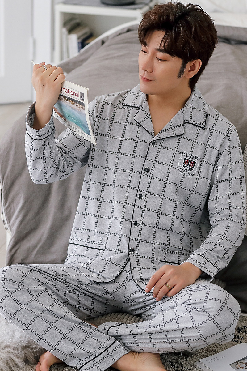 Đồ bộ PIJAMA Nam dài tay họa tiết sọc Caro, chất Cotton 100%, hàng cao cấp style Hàn Quốc thời thượng