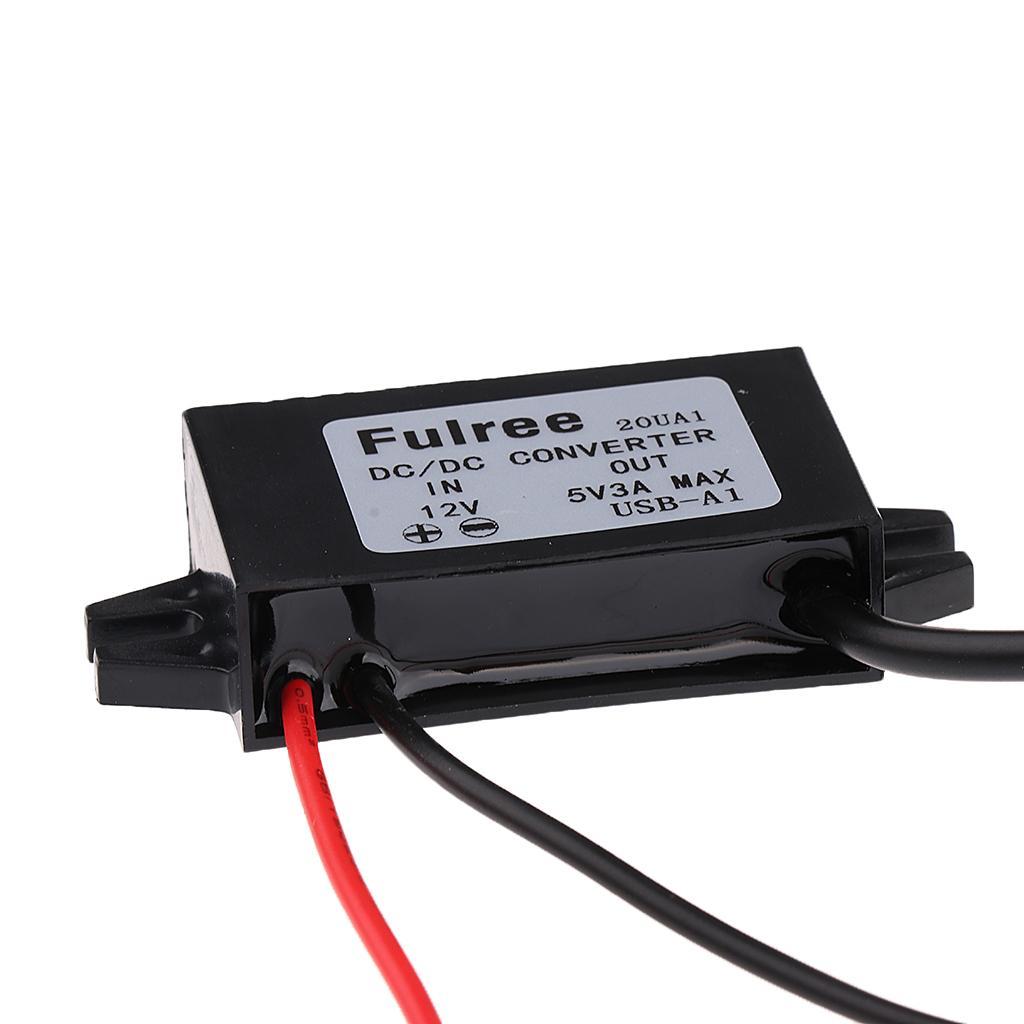 2-3pack Car Charger DC Converter Module 12V To 5V 3A w/ Right Angle Micro USB